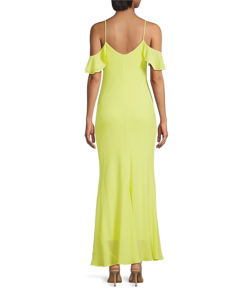 Gianni Bini Rosemary Sweetheart Neckline Floral Applique Off The Shoulder Gown