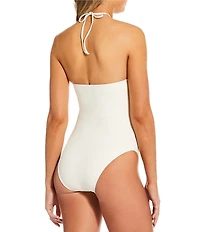 Gianni Bini Rosette Cut-Out One Piece Swimsuit