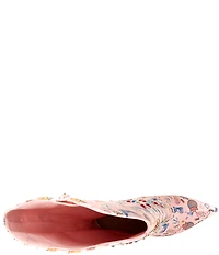 Gianni Bini Rowdy Rodeo Print Embellished Martini Heel Dress Boots