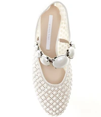 Gianni Bini Ryleah Pearl Ornamented Mary Jane Dress Flats