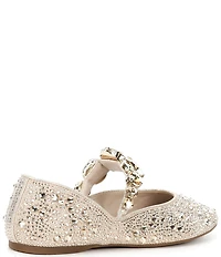 Gianni Bini Ryleah Rhinestone and Jewel Ornamented Mary Jane Strap Dress Flats