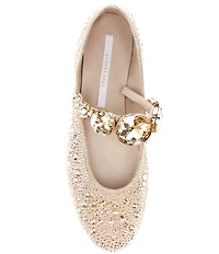 Gianni Bini Ryleah Rhinestone and Jewel Ornamented Mary Jane Strap Dress Flats