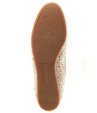 Gianni Bini Ryleah Rhinestone and Jewel Ornamented Mary Jane Strap Dress Flats