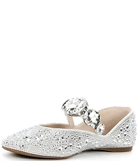 Gianni Bini Ryleah Rhinestone and Jewel Ornamented Mary Jane Strap Dress Flats