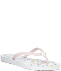 Gianni Bini Sachi Postcard Print Ornament Flip Flops