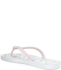 Gianni Bini Sachi Postcard Print Ornament Flip Flops