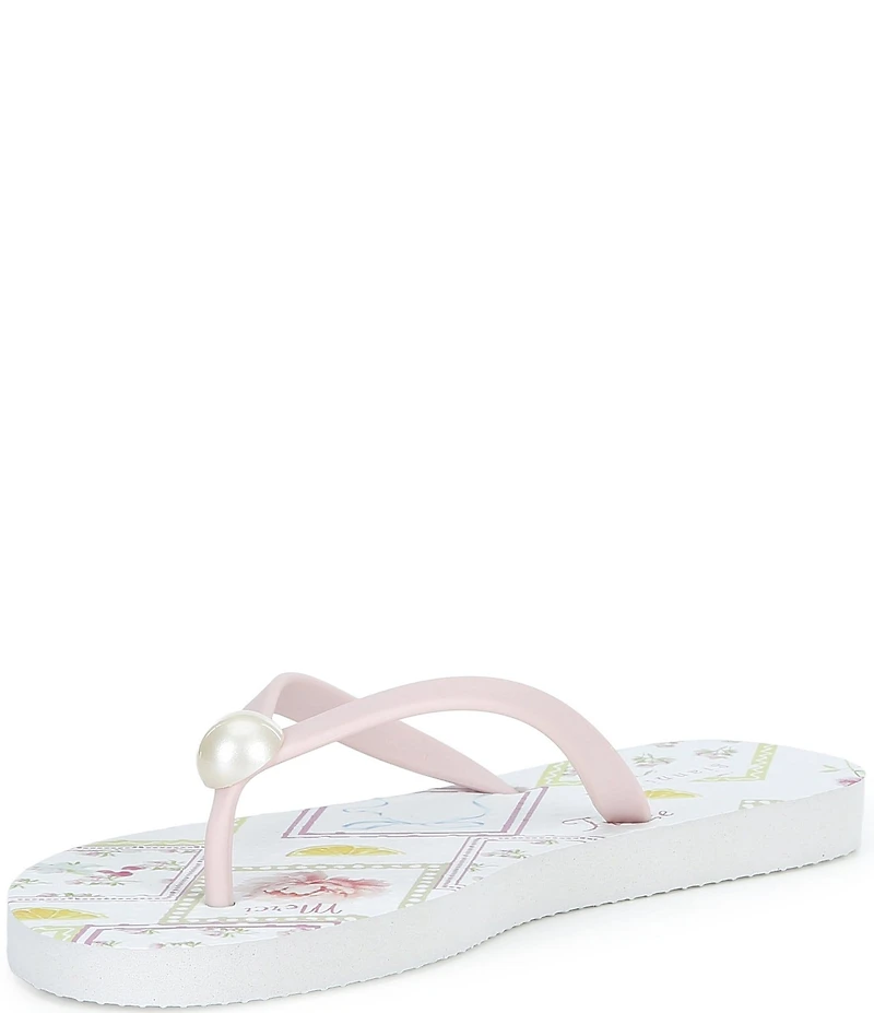 Gianni Bini Sachi Postcard Print Ornament Flip Flops
