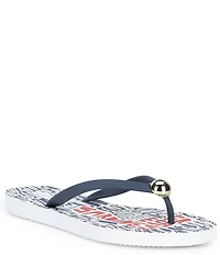 Gianni Bini Sachi Sardine Print Ornament Flip Flops