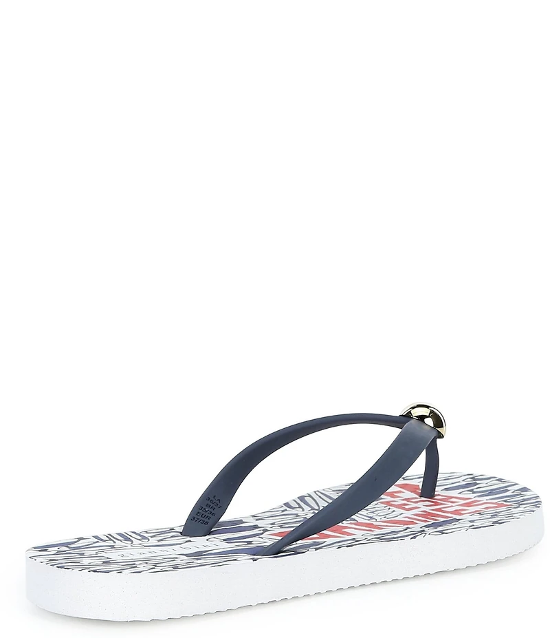 Gianni Bini Sachi Sardine Print Ornament Flip Flops