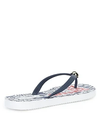Gianni Bini Sachi Sardine Print Ornament Flip Flops