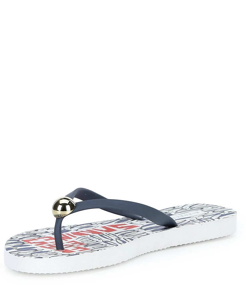 Gianni Bini Sachi Sardine Print Ornament Flip Flops