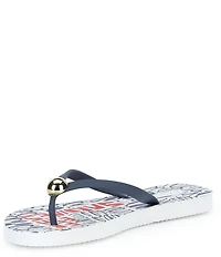 Gianni Bini Sachi Sardine Print Ornament Flip Flops