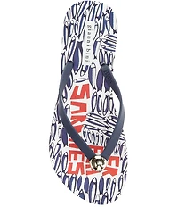 Gianni Bini Sachi Sardine Print Ornament Flip Flops
