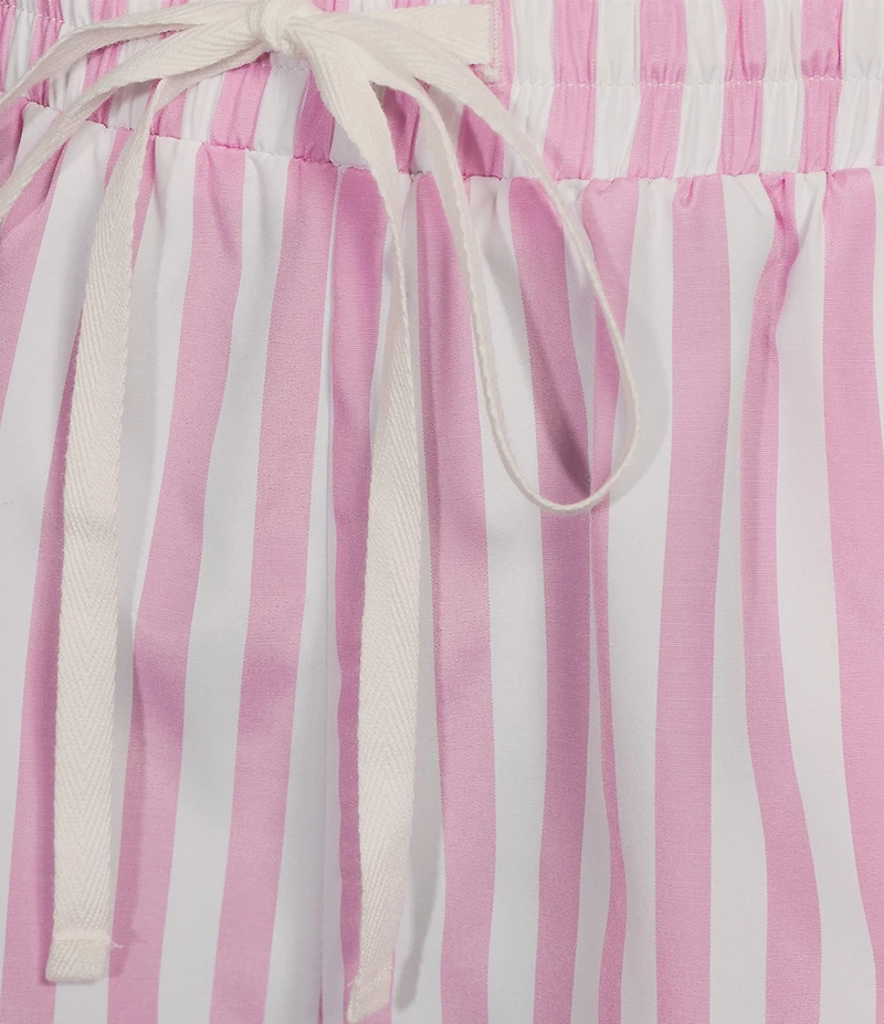 Gianni Bini Sam Woven Stripe Flat Front Coordinating Drawstring Short