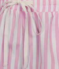 Gianni Bini Sam Woven Stripe Flat Front Coordinating Drawstring Short