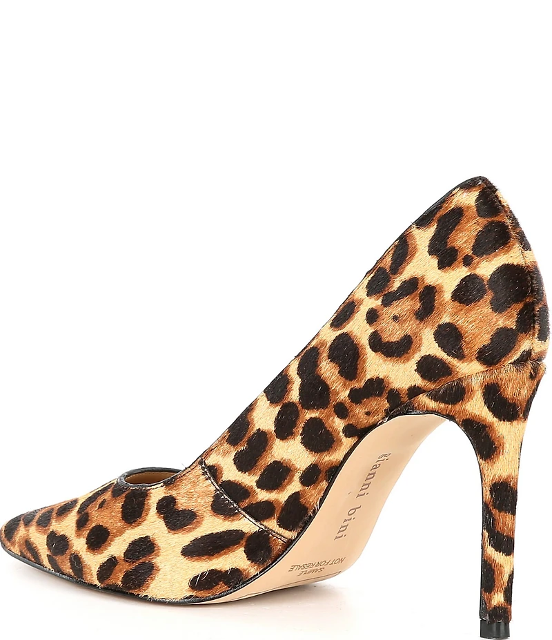 Gianni Bini SamprasTwo Leopard Print Haircalf Pointed Toe Pumps