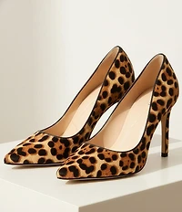 Gianni Bini SamprasTwo Leopard Print Haircalf Pointed Toe Pumps