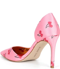 Gianni Bini Sawyer Cherry Satin Bow Pointed Toe Pumps