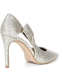 Gianni Bini Sawyer Glitter Bow Pointed Toe Pumps
