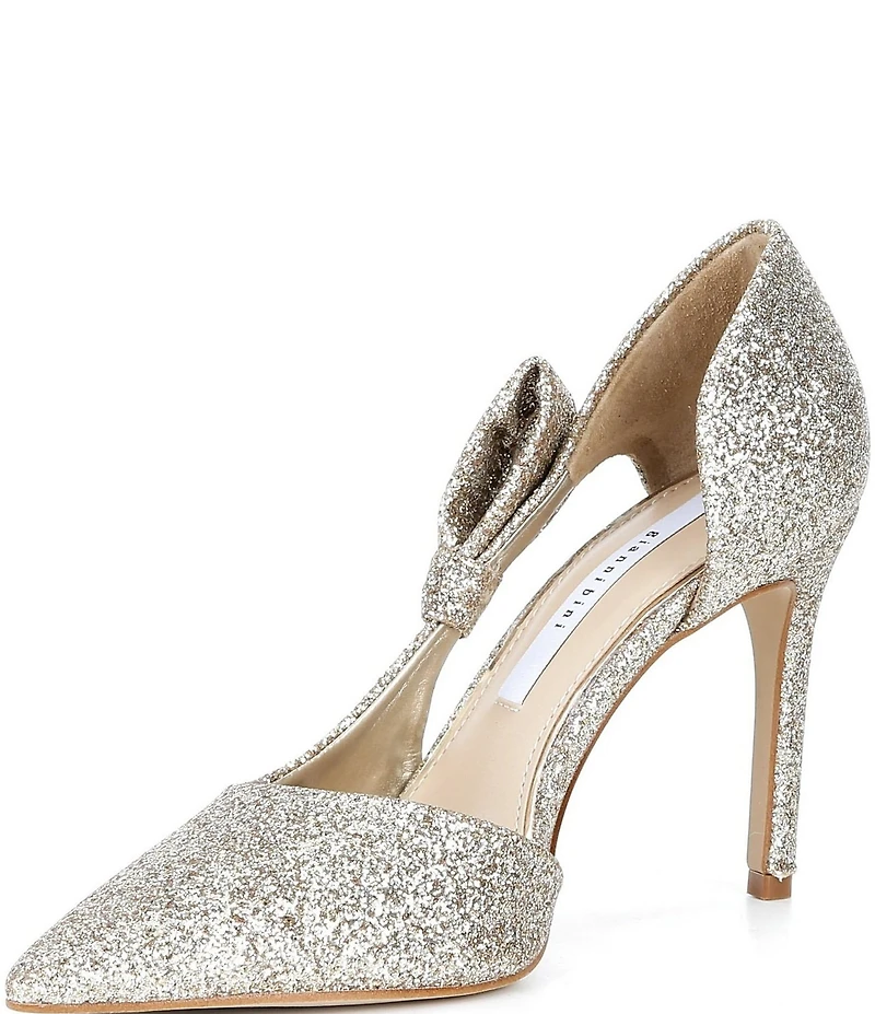 Gianni Bini Sawyer Glitter Bow Pointed Toe Pumps