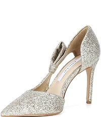 Gianni Bini Sawyer Glitter Bow Pointed Toe Pumps