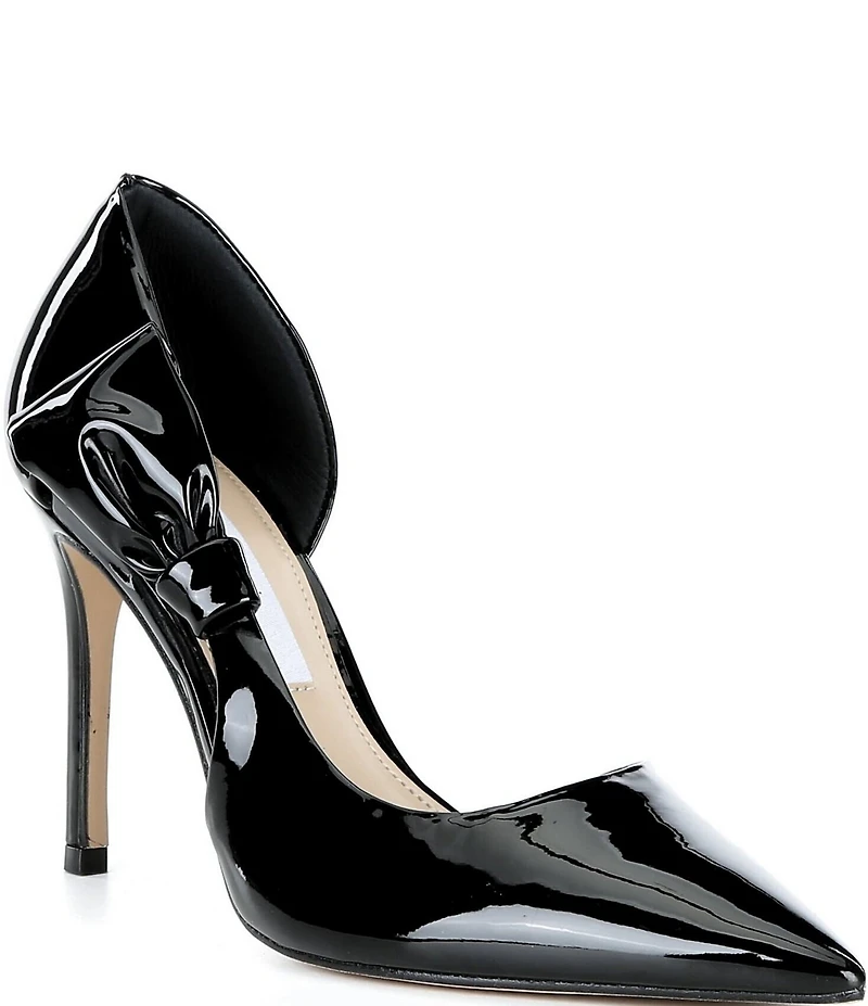 Gianni Bini Sawyer Patent Bow Pointed Toe Pumps