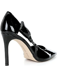 Gianni Bini Sawyer Patent Bow Pointed Toe Pumps