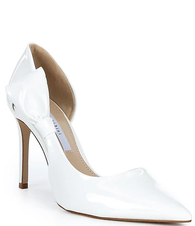 Gianni Bini Sawyer Patent Bow Pointed Toe Pumps