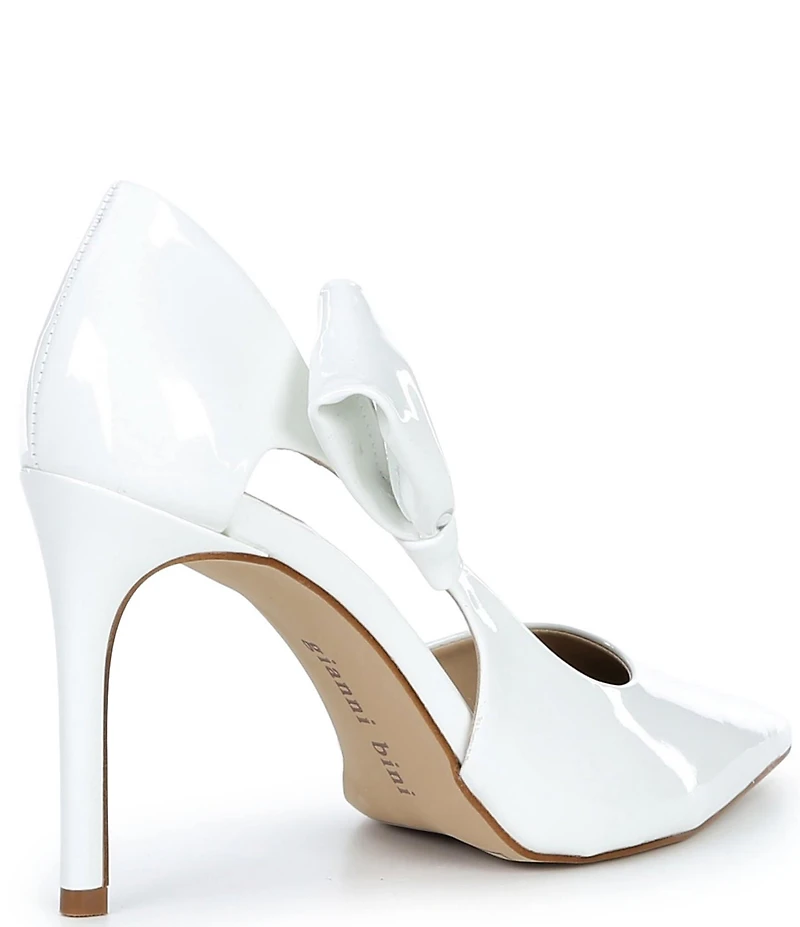 Gianni Bini Sawyer Patent Bow Pointed Toe Pumps