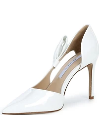 Gianni Bini Sawyer Patent Bow Pointed Toe Pumps
