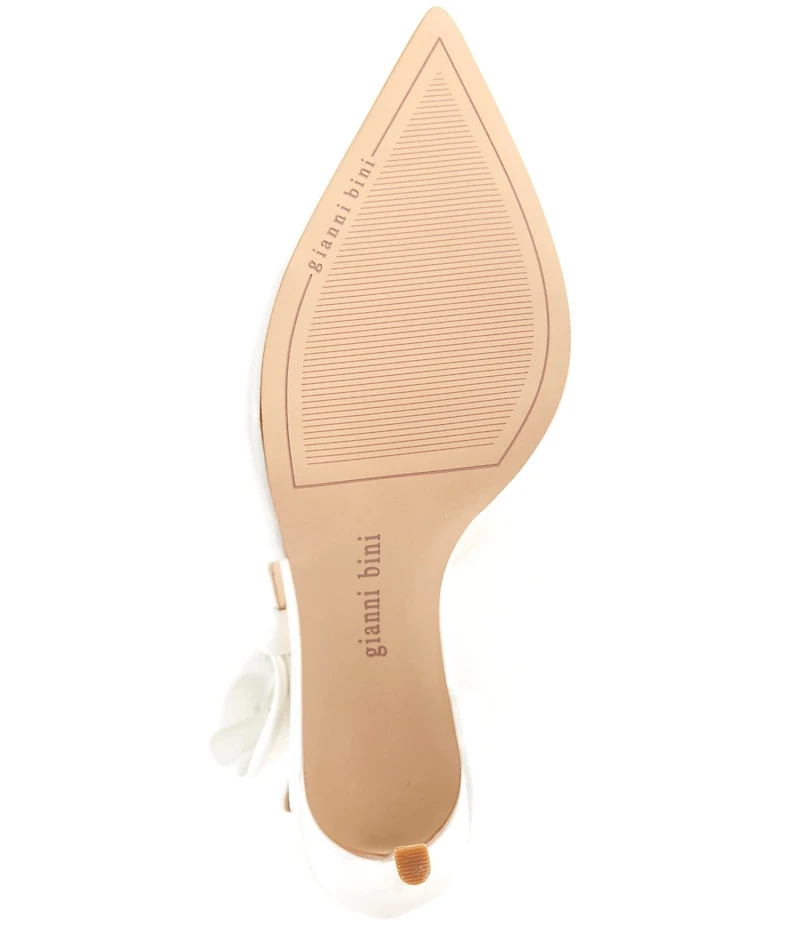 Gianni Bini Sawyer Patent Bow Pointed Toe Pumps