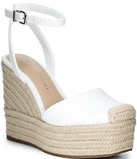 Gianni Bini Scottie Eyelet Jute Platform Espadrille Wedges