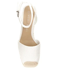 Gianni Bini Scottie Eyelet Jute Platform Espadrille Wedges