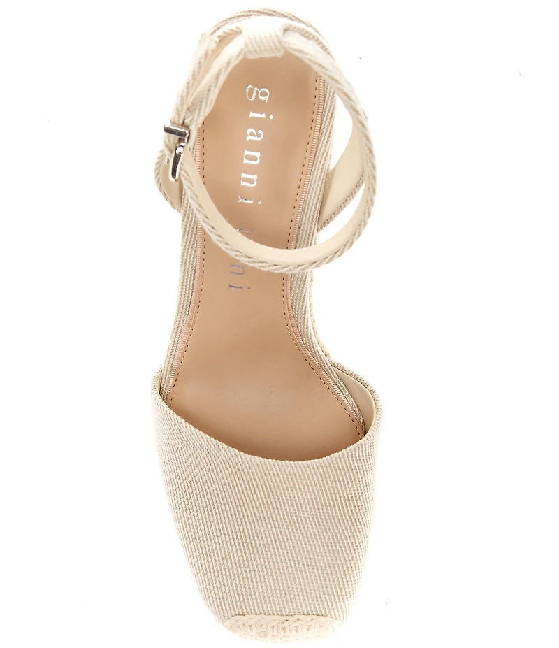 Gianni Bini Scottie Raffia Jute Platform Espadrille Wedges
