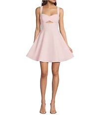 Gianni Bini Selene A-Line Cut-Out Textured Dress