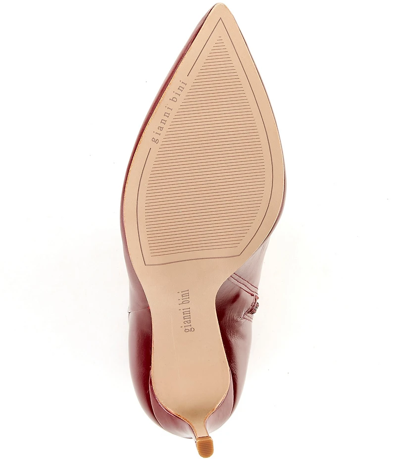 Gianni Bini Sergey Glossy Leather Stiletto Booties