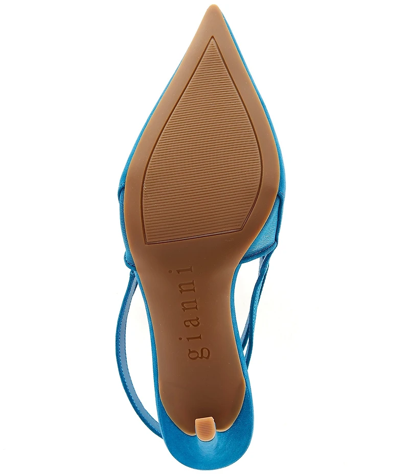 Gianni Bini Shara Suede Nubuck Mesh Trim Slingback Pumps