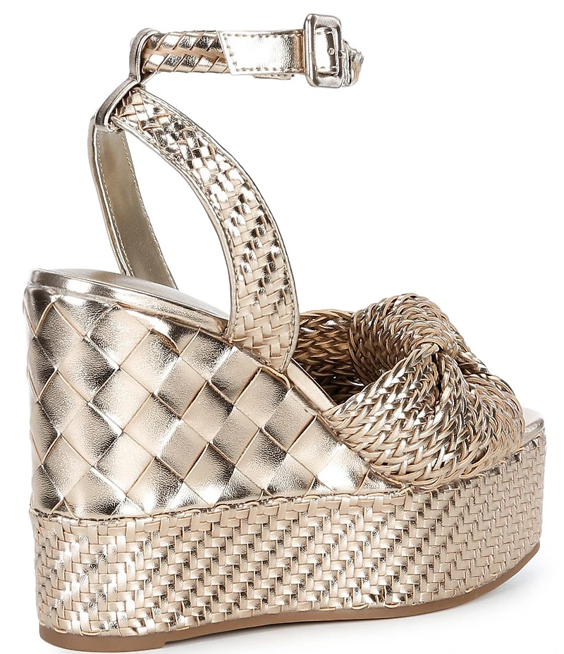 Gianni Bini Shayne Braided Knot Wedge Platform Sandals