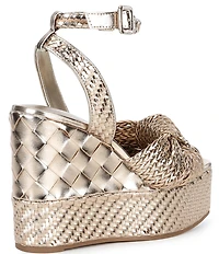 Gianni Bini Shayne Braided Knot Wedge Platform Sandals