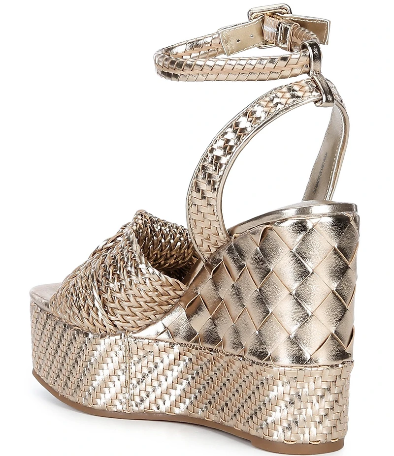 Gianni Bini Shayne Braided Knot Wedge Platform Sandals
