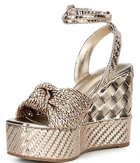 Gianni Bini Shayne Braided Knot Wedge Platform Sandals