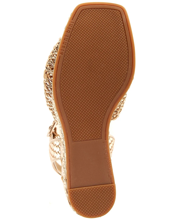 Gianni Bini Shayne Braided Knot Wedge Platform Sandals