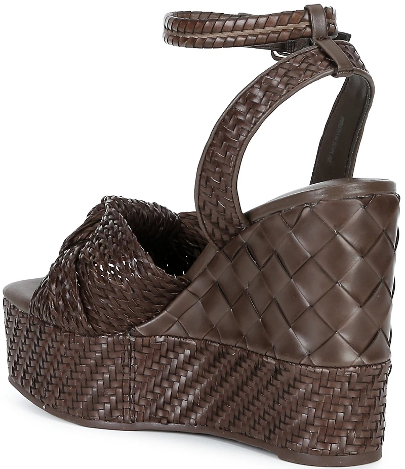 Gianni Bini Shayne Braided Knot Wedge Platform Sandals