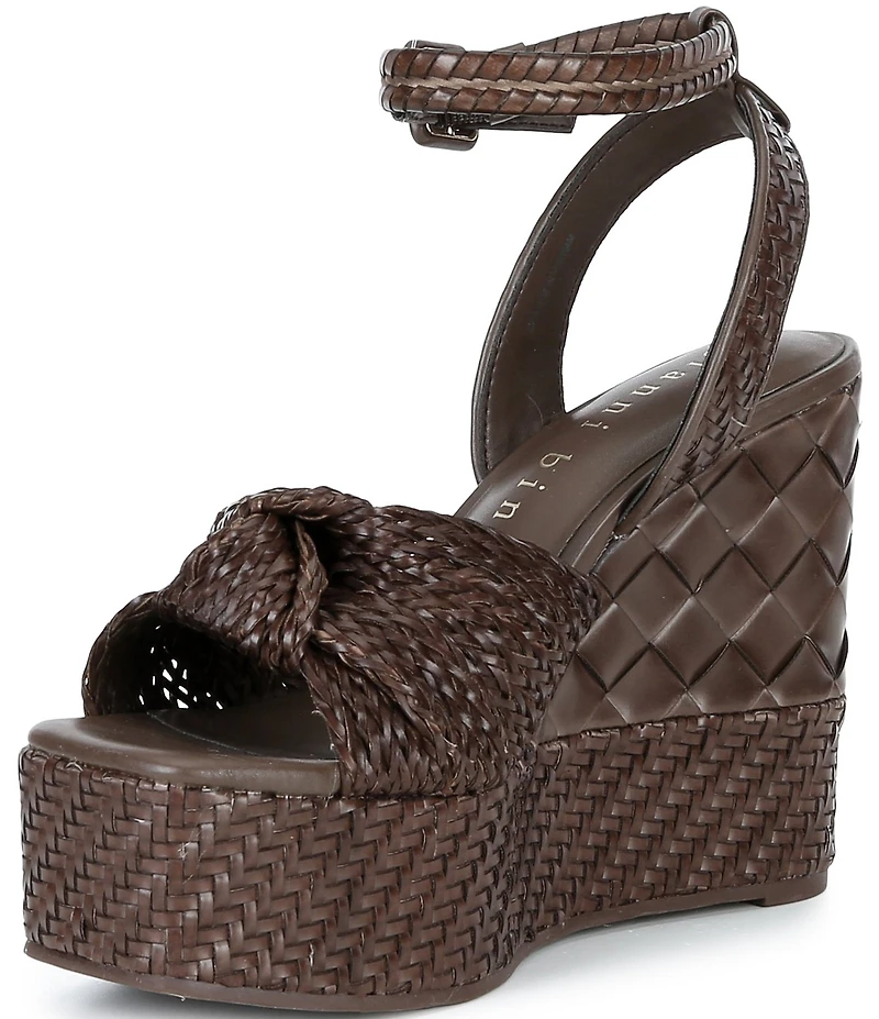 Gianni Bini Shayne Braided Knot Wedge Platform Sandals