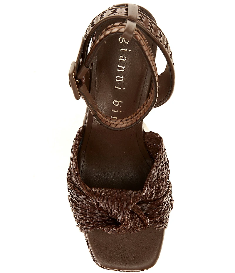 Gianni Bini Shayne Braided Knot Wedge Platform Sandals