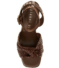 Gianni Bini Shayne Braided Knot Wedge Platform Sandals
