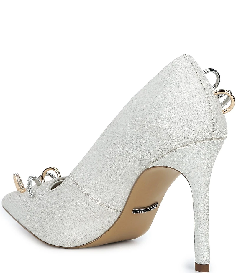 Gianni Bini Shilo Pierced Leather Pointed Toe Pumps