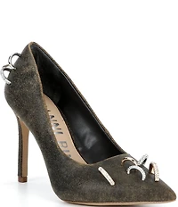 Gianni Bini Shilo Pierced Leather Pointed Toe Pumps