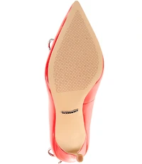 Gianni Bini Shilo Pierced Patent Pointed Toe Pumps