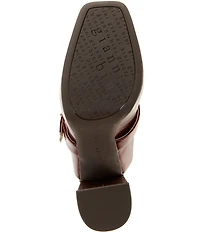 Gianni Bini Sonata Leather Square Toe Mary Jane Platform Pumps